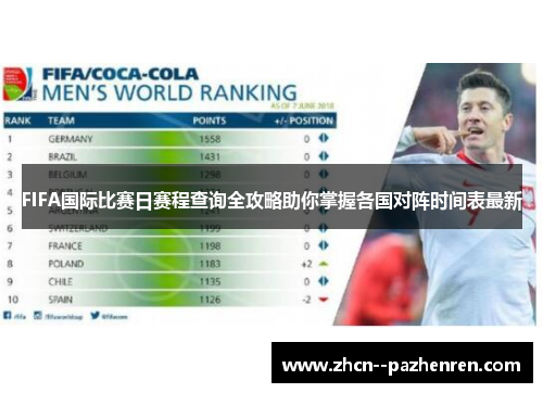 FIFA国际比赛日赛程查询全攻略助你掌握各国对阵时间表最新